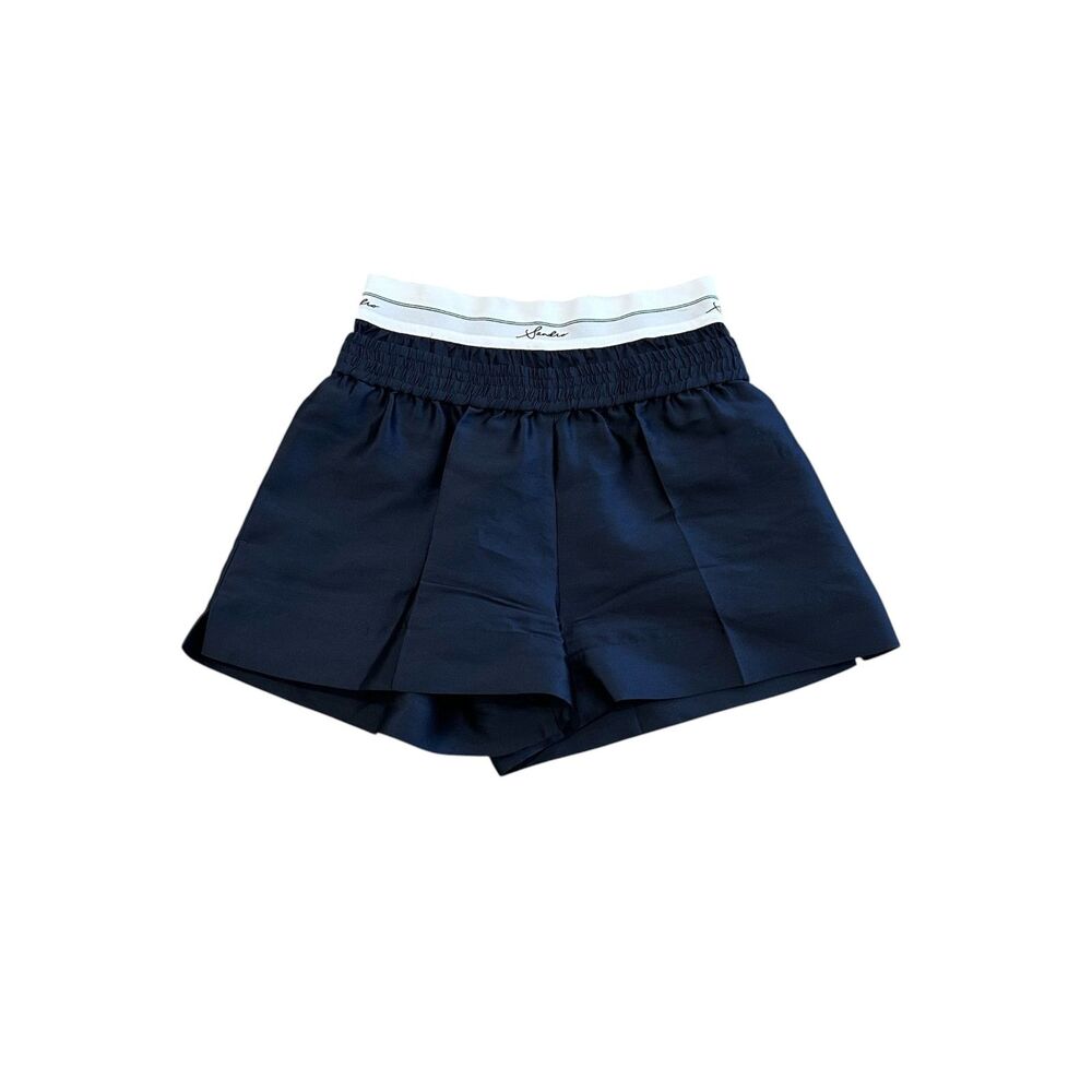 Sandro Double Waistband Satin Shorts Size 34 / US Size 2